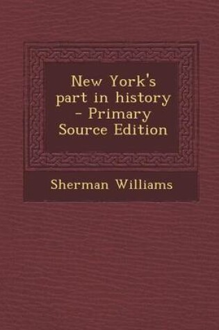 Cover of New York's Part in History