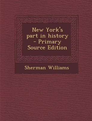 Book cover for New York's Part in History