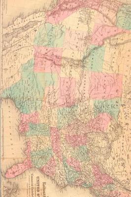 Book cover for Antique 1871 Map of the United States Railroad System Journal