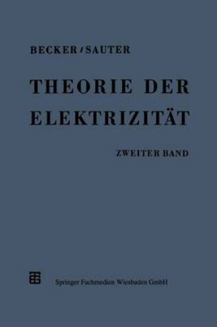 Cover of Theorie Der Elektrizitat