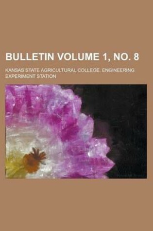 Cover of Bulletin Volume 1, No. 8