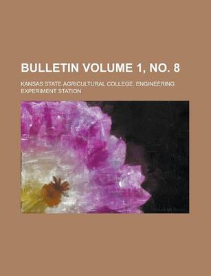 Book cover for Bulletin Volume 1, No. 8