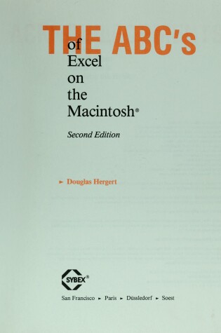 Cover of A. B. C.'s of EXCEL