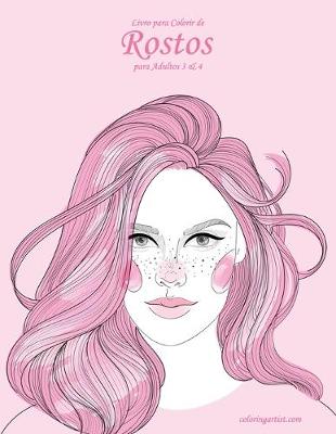 Cover of Livro para Colorir de Rostos para Adultos 3 & 4