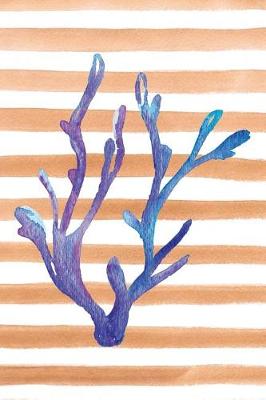 Book cover for Blue Coral Watercolor Stripe Journal