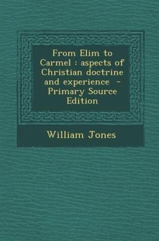 Cover of From Elim to Carmel