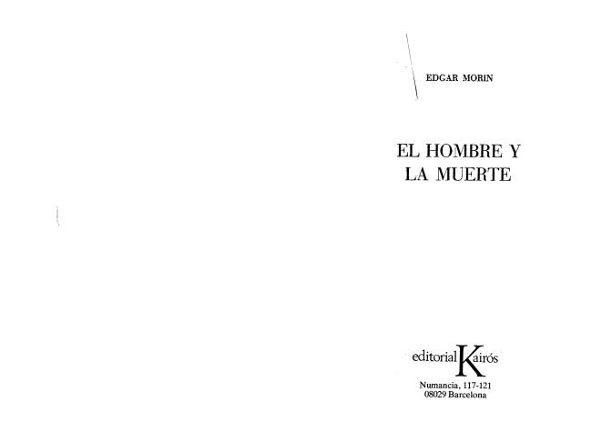 Book cover for El Hombre y La Muerte