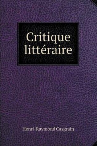 Cover of Critique littéraire