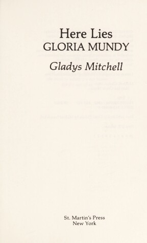 Book cover for Here Lies Gloria Mundy
