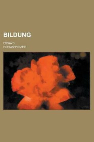 Cover of Bildung; Essays