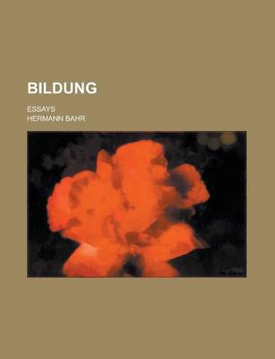 Book cover for Bildung; Essays