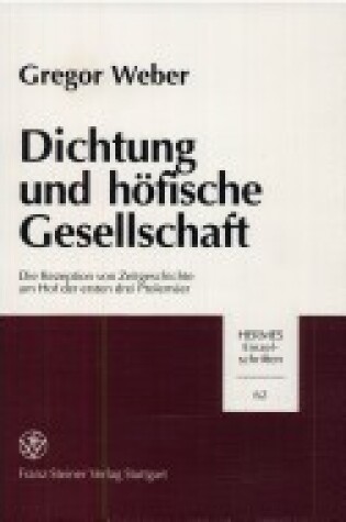 Cover of Dichtung Und Hofische Gesellschaft