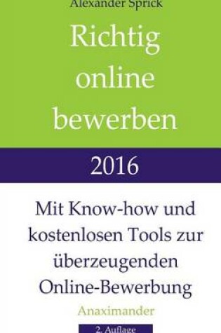 Cover of Richtig online bewerben 2016