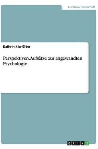 Cover of Perspektiven. Aufsatze zur angewandten Psychologie