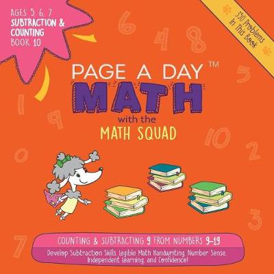 Book cover for Page a Day Math Subtraction & Counting Book 10