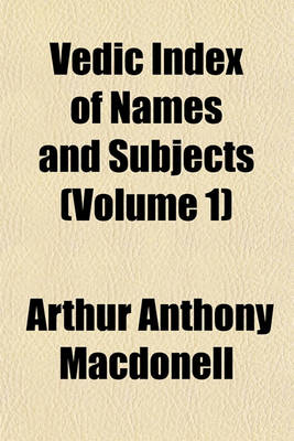 Book cover for Vedic Index of Names and Subjects (Volume 1)