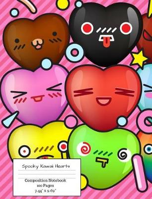 Book cover for Spooky Kawaii Hearts Composition Notebook