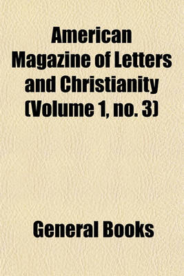 Cover of American Magazine of Letters and Christianity