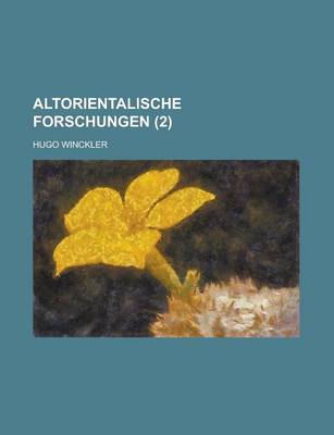 Book cover for Altorientalische Forschungen (2)