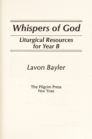 Cover of Whispers of God