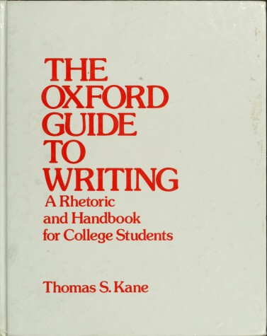 Book cover for The Oxford Guide to Writing