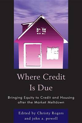 Book cover for Where Credit Is Due