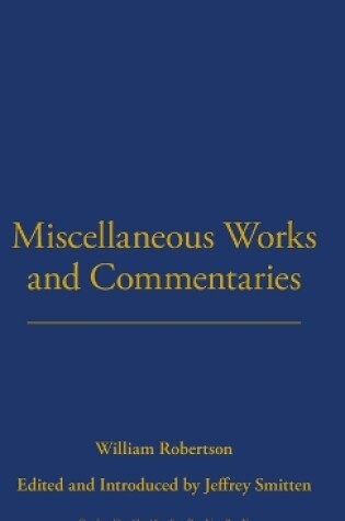 Cover of Miscellaneous Works and Commentaries