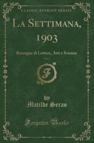 Cover of La Settimana, 1903, Vol. 3