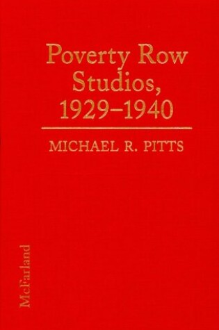 Cover of Poverty Row Studios, 1929-40