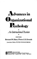 Book cover for Advances in Organizational Psychology