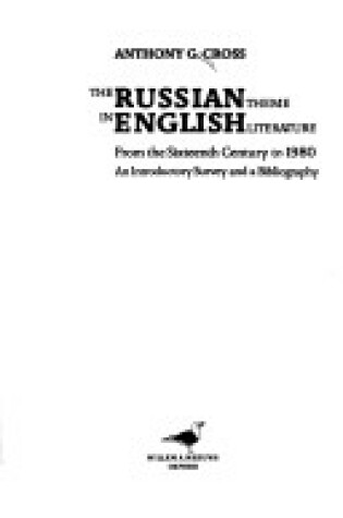 Cover of Russian Theme in English Literature