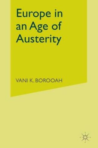 Cover of Europe in an Age of Austerity