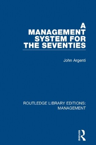 Cover of A Management System for the Seventies