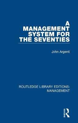 Book cover for A Management System for the Seventies