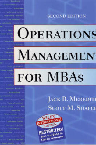 Cover of Operations Management for MBAs