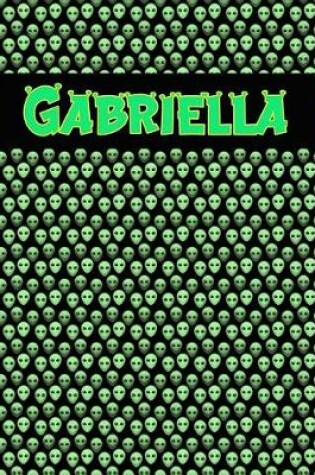 Cover of 120 Page Handwriting Practice Book with Green Alien Cover Gabriella