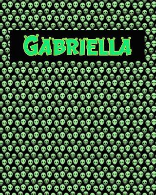 Book cover for 120 Page Handwriting Practice Book with Green Alien Cover Gabriella