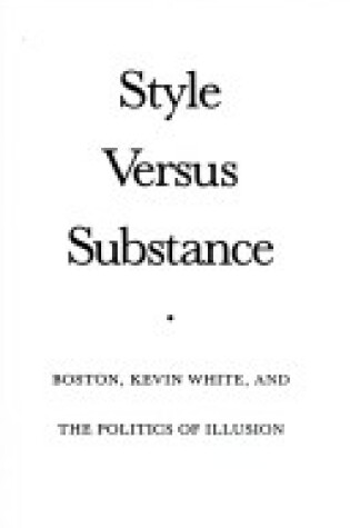 Cover of Style Versus Substance