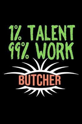 Book cover for 1%Talent,99%work butcher