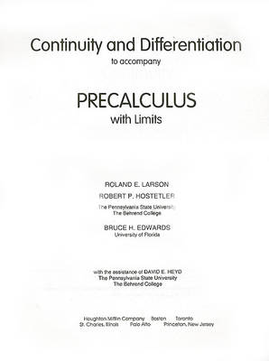 Book cover for Continuity and Differentiation