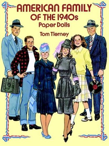 Book cover for The American Family of the 1940s Paper Dolls in Full Colour