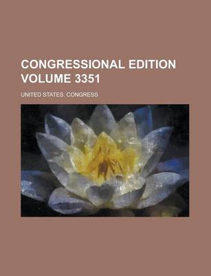 Book cover for Congressional Edition Volume 3351