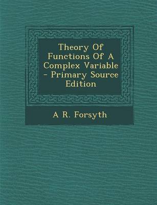 Book cover for Theory of Functions of a Complex Variable