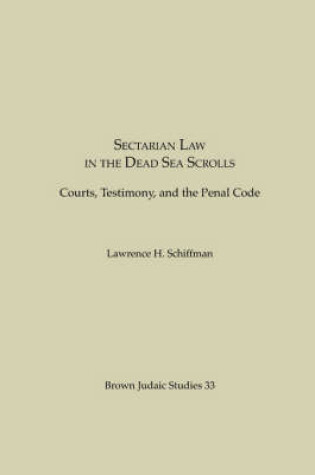 Cover of Sectarian Law in the Dead Sea Scrolls