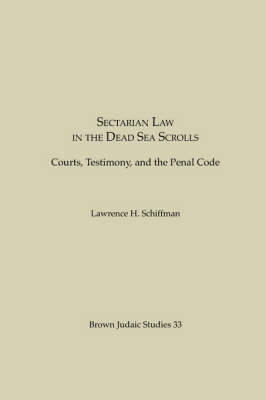 Book cover for Sectarian Law in the Dead Sea Scrolls