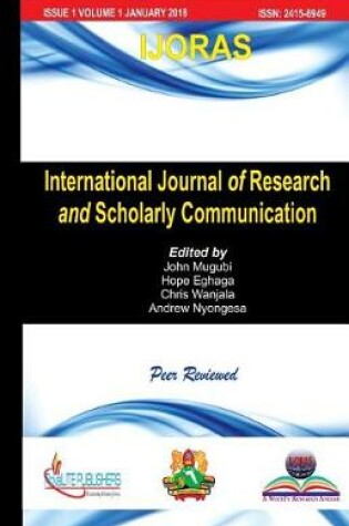 Cover of International Journal of Research and Scholarly Communication