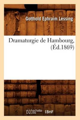 Book cover for Dramaturgie de Hambourg, (Ed.1869)