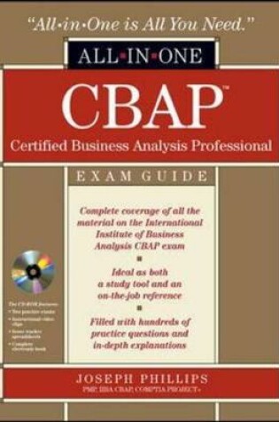 Cover of CBAP Certified Business Analysis Professional All-in-One Exam Guide with CDROM