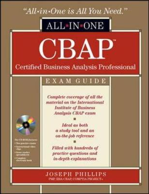 Book cover for CBAP Certified Business Analysis Professional All-in-One Exam Guide with CDROM