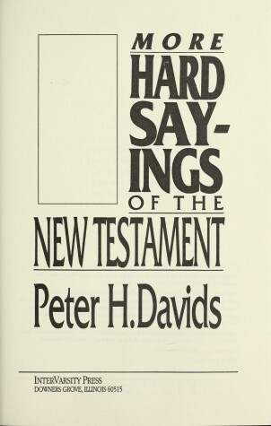 Book cover for More Hard Sayings of the New Testament